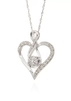 Top 10 👍 0.10 ct. t.w. Diamond Pendant in Sterling Silver by Belk & Co. ✨ -DealsBelk & Co. Store Belk 9129