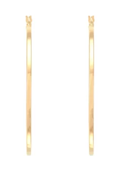 Budget 😉 Square Tube Hoop Earrings in Gold Over Sterling Silver by Belk & Co. 😀