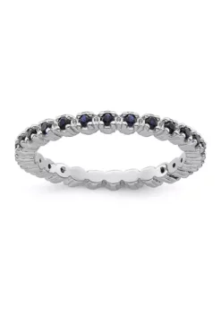 Best deal ⭐ 1/2 ct. t.w. Lab Created Sapphire Stackable Expressions Ring in Sterling Silver by Belk & Co. 🔥