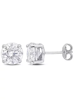 Best Sale 🔥 Lab Created 3.75 CT TGW Created Moissanite Stud Earrings in Sterling Silver by Belk & Co. 👏