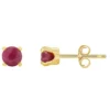 Cheap 🤩 14K Yellow Gold 4mm Round Ruby Stud Earrings by Belk & Co. 🥰