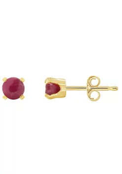 Cheap 🤩 14K Yellow Gold 4mm Round Ruby Stud Earrings by Belk & Co. 🥰 -DealsBelk & Co. Store Belk 9263