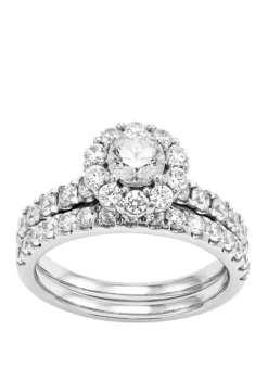 Best Pirce ✔️ My Forever 2 ct. t.w. Round Diamond Bridal Ring Set in 14k White Gold by Belk & Co. 👍 -DealsBelk & Co. Store Belk 9271