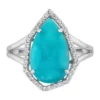 Buy 🔔 Amazonite and White Topaz Ring in Sterling Silver by Belk & Co. ✨
