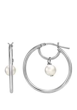 Promo 🔥 4.4 ct. t.w. Freshwater Pearl Earrings in Sterling Silver by Belk & Co. ✨ -DealsBelk & Co. Store Belk 9309
