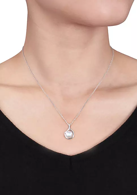 Best reviews of 👍 Sterling Silver White Cultured Freshwater Pearl and Diamond Pendant by Belk & Co. 😉 2 Best reviews of 👍 Sterling Silver White Cultured Freshwater Pearl and Diamond Pendant by Belk & Co. 😉 - Image 2