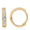 New 👏 Kids Cubic Zirconia Hoop Earrings in 14K Yellow Gold by Belk & Co. 🌟
