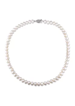 Best Sale 🎁 6.5-7MM Freshwater Cultured Pearl 18" Strand Necklace by Belk & Co. ❤️ -DealsBelk & Co. Store Belk 9345