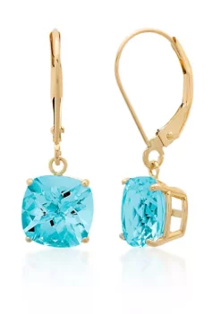 Cheapest 💯 10k Yellow Gold Blue Topaz Earrings by Belk & Co. 🔥 -DealsBelk & Co. Store Belk 9350