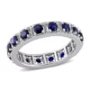 Wholesale 🔔 Lab Created 1 7/8 CT TGW Created Blue Sapphire Eternity Ring in Sterling Silver by Belk & Co. ❤️