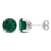 Best Sale 🤩 Lab Created 3.75 CT TGW Created Emerald Stud Earrings in Sterling Silver by Belk & Co. ❤️