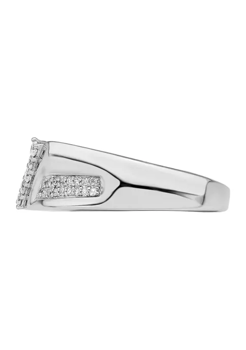 Hot Sale ๐ Men's 1/3 ct. t.w. Diamond Ring in Rhodium Plated Sterling Silver by Belk & Co. โ๏ธ 3 Hot Sale ๐ Men's 1/3 ct. t.w. Diamond Ring in Rhodium Plated Sterling Silver by Belk & Co. โ๏ธ - Image 3