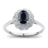 Best reviews of 🧨 1/10 ct. t.w. Diamond and Sapphire Ring in 14K White Gold by Belk & Co. 🤩