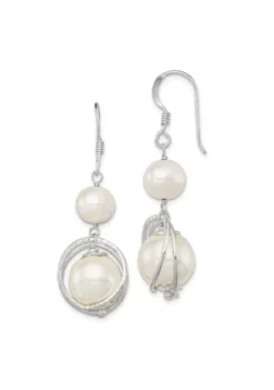 Budget 😉 Sterling Silver White Freshwater Cultured/Shell Pearl Dangle Earrings by Belk & Co. 👍 -DealsBelk & Co. Store Belk 9397