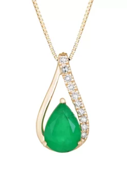 Best reviews of 🔔 3/4 ct. t.w. Emerald and 1/10 ct. t.w. Diamond Necklace by Belk & Co. 😉