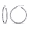 Best Pirce 🤩 Rounded Hoop Earrings in 10K Polished White Gold by Belk & Co. 🤩