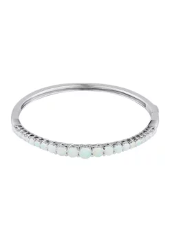 Brand new 👍 1.85 ct. t.w. Lab Created Opal Bangle in Sterling Silver by Belk & Co. 😉 -DealsBelk & Co. Store Belk 9456