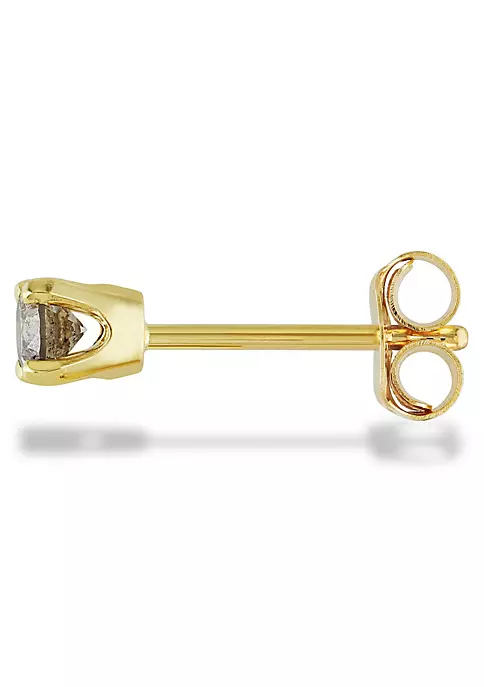 New 🎉 1/4 ct. t.w. Brown Diamond Stud Earrings in 10K Yellow Gold by Belk & Co. 🎉 4 New 🎉 1/4 ct. t.w. Brown Diamond Stud Earrings in 10K Yellow Gold by Belk & Co. 🎉 - Image 4