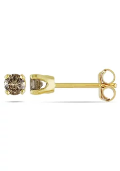 New 🎉 1/4 ct. t.w. Brown Diamond Stud Earrings in 10K Yellow Gold by Belk & Co. 🎉 9 New 🎉 1/4 ct. t.w. Brown Diamond Stud Earrings in 10K Yellow Gold by Belk & Co. 🎉 -DealsBelk & Co. Store Belk 9484