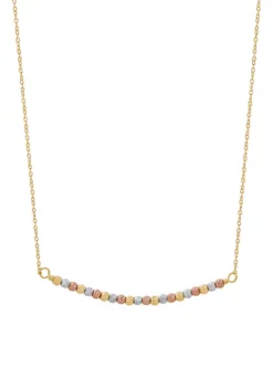 Best reviews of ✔️ Beaded Bar Necklace Chain in 10k Tri-Color by Belk & Co. ⌛ -DealsBelk & Co. Store Belk 9494
