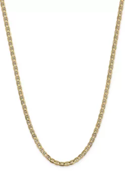 New 👏 Men's 14K Yellow Gold 4.5 Millimeter Concave Anchor Chain Necklace by Belk & Co. 🛒 -DealsBelk & Co. Store Belk 9506