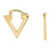 Wholesale ✔️ Triangle Shape Hoop Earrings in 10K Yellow Gold by Belk & Co. 🛒