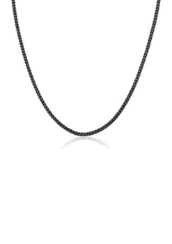 Discount 🥰 Stainless Steel 2.5 Millimeter Foxtail Chain Necklace with Black Ion Plating, 24 Inch by Belk & Co. 😀