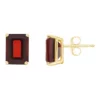 Brand new 😍 14K Gold 8x6 Emerald Cut Garnet Earrings by Belk & Co. 🔥