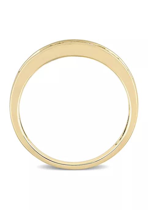 Best Sale ❤️ 1/2 CT TW Channel Set Princess Cut Diamond Anniversary Band in 14k Yellow Gold by Belk & Co. 🔔 5 Best Sale ❤️ 1/2 CT TW Channel Set Princess Cut Diamond Anniversary Band in 14k Yellow Gold by Belk & Co. 🔔 - Image 5