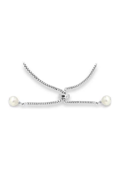 Flash Sale ๐ฅ Fresh Water Pearl Bolo Bracelet, Sterling Silver by Belk & Co. ๐ 2 Flash Sale ๐ฅ Fresh Water Pearl Bolo Bracelet, Sterling Silver by Belk & Co. ๐ - Image 2