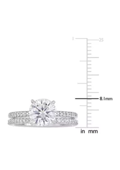 Wholesale 🎁 Lab Created 2 ct. t.w. Moissanite and 1/4 ct. t.w. Diamond Bridal Set in 14k White Gold by Belk & Co. 😀 -DealsBelk & Co. Store Belk 9546