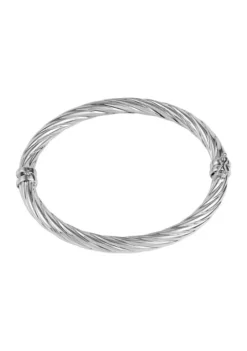 Best Sale ✔️ 14K White Gold Twist Bangle Bracelet by Belk & Co. 😉 -DealsBelk & Co. Store Belk 9555