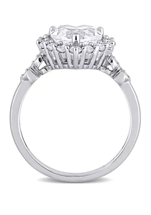 Top 10 ๐ 3.0 ct. t.w. Created White Sapphire and Diamond-Accent Halo Heart Engagement Ring in 10k White Gold by Belk & Co. ๐ฏ 2 Top 10 ๐ 3.0 ct. t.w. Created White Sapphire and Diamond-Accent Halo Heart Engagement Ring in 10k White Gold by Belk & Co. ๐ฏ - Image 2