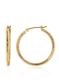Brand new ✔️ Hoop Earrings in 14k Yellow Gold by Belk & Co. 🎉