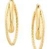 Best deal 🔥 Graduated Oval Hoop Earrings in 10K Yellow Gold by Belk & Co. ⌛