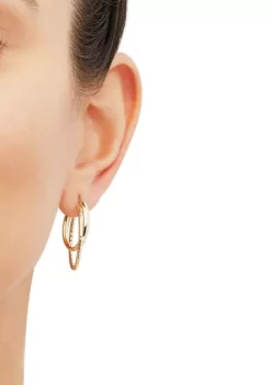 Best deal 🔥 Graduated Oval Hoop Earrings in 10K Yellow Gold by Belk & Co. ⌛ -DealsBelk & Co. Store Belk 9609