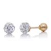 Cheapest 🌟 Crystal Ball Baby Earrings in 14K Yellow Gold by Belk & Co. 🥰