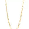 Cheap 🛒 10K Yellow Gold Paperclip with Small Link Chain Necklace by Belk & Co. 😀