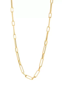 Cheap 🛒 10K Yellow Gold Paperclip with Small Link Chain Necklace by Belk & Co. 😀