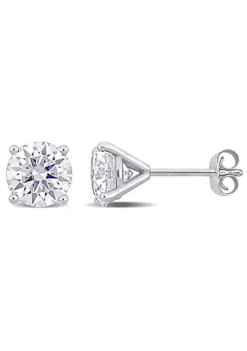 Brand new 🎁 Lab Created 1.8 CT DEW Created Moissanite Solitaire Stud Earrings in 14k White Gold by Belk & Co. 😍