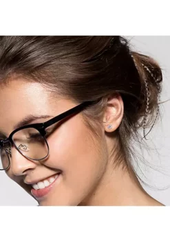 Brand new 🎁 Lab Created 1.8 CT DEW Created Moissanite Solitaire Stud Earrings in 14k White Gold by Belk & Co. 😍 -DealsBelk & Co. Store Belk 9635