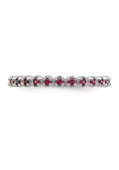 Outlet ⭐ Lab Created 1/2 ct. t.w. Created Ruby Stackable Expressions Ring in Sterling Silver by Belk & Co. 😉 -DealsBelk & Co. Store Belk 9683