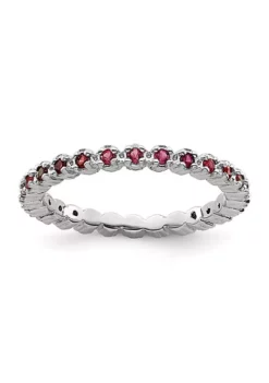 Outlet ⭐ Lab Created 1/2 ct. t.w. Created Ruby Stackable Expressions Ring in Sterling Silver by Belk & Co. 😉 -DealsBelk & Co. Store Belk 9684