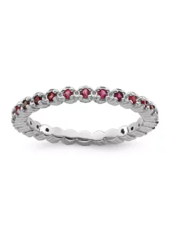 Outlet ⭐ Lab Created 1/2 ct. t.w. Created Ruby Stackable Expressions Ring in Sterling Silver by Belk & Co. 😉 -DealsBelk & Co. Store Belk 9686