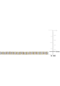 Wholesale 🎉 Lab Created 5.1 CT DEW Created Moissanite Tennis Bracelet in Yellow Gold Plated Sterling Silver by Belk & Co. 🤩 -DealsBelk & Co. Store Belk 9699