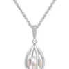 Top 10 😍 8-8.5mm Freshwater Cultured Pearl and Diamond Accent Pearl Necklace with Chain in Sterling Silver by Belk & Co. 😍