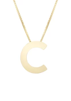 Brand new ⭐ 14 Karat Yellow Gold Block Initial-C Necklace by Belk & Co. 🛒 -DealsBelk & Co. Store Belk 9712