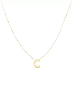 Brand new ⭐ 14 Karat Yellow Gold Block Initial-C Necklace by Belk & Co. 🛒 -DealsBelk & Co. Store Belk 9713