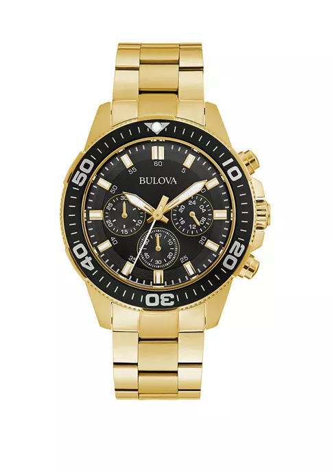 Best reviews of 🎁 Men's Chrono Gold Tone Stainless Steel Black Dial ⌚ Watch by Bulova 🎁 4 Best reviews of 🎁 Men's Chrono Gold Tone Stainless Steel Black Dial ⌚ Watch by Bulova 🎁 - Image 4