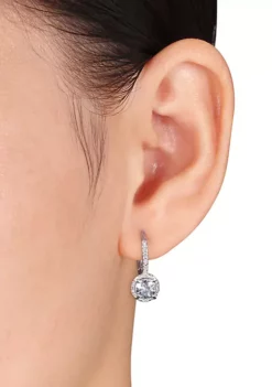 Top 10 ✨ Sterling Silver Aquamarine and Diamond Earrings by Belk & Co. 👍 -DealsBelk & Co. Store Belk 972
